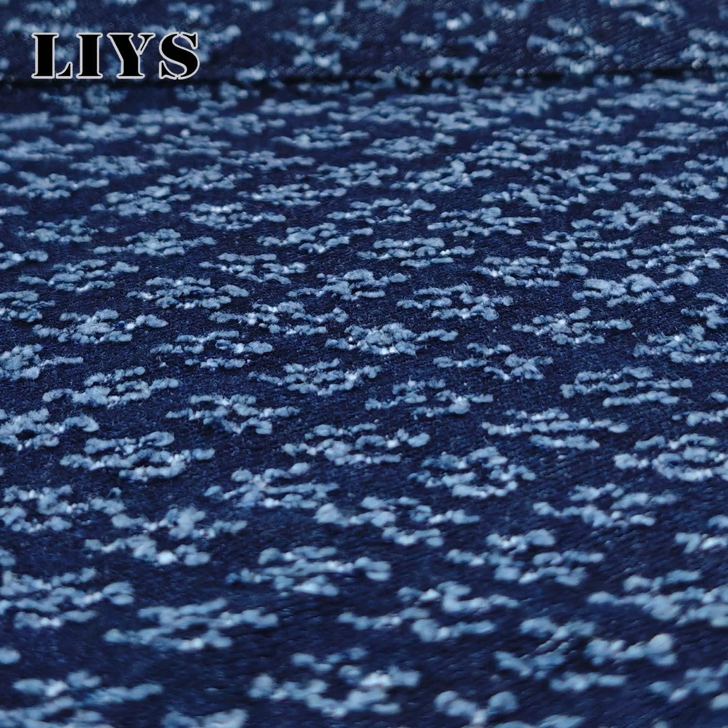 LIYS Trendy Japanese-Korean Jacquard Blue Baggy Straight Leg Jeans American Retro Daily Casual  Wide-leg Denim Pants Unisex