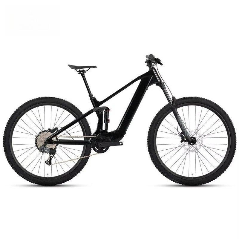 SXLL Electric Mountain Bike EM19 Soft Tail Off-Road Double Shock Absorber Center Motor M820 High Modulus Carbon Fiber Frame 720W