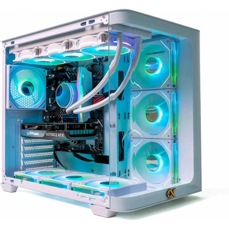 Gaming PC -, RTX 5080 16GB, 16GB RAM DDR5, 1TB M.2 SSD, 3 Fans Water Cooler, 7 Fans RGB Case (R7 7800X3D, 64 RAM)