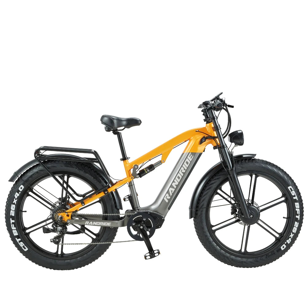RANDRIDE YX80M-2 Electric Mountain Bike 2000W, 48V 20AH, 26-inch Fat Tire Adult E-Bike with Hydraulic Disc Brakes and 7-Speed