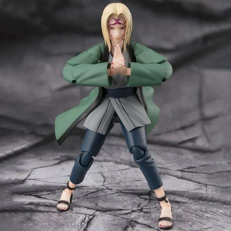 Low price In Stock BANDAI Original Box S.H.Figuarts NARUTO JIRAIYA TSUNADE OROCHIMARU SHF Action Figure Model Toy Gift for Kids