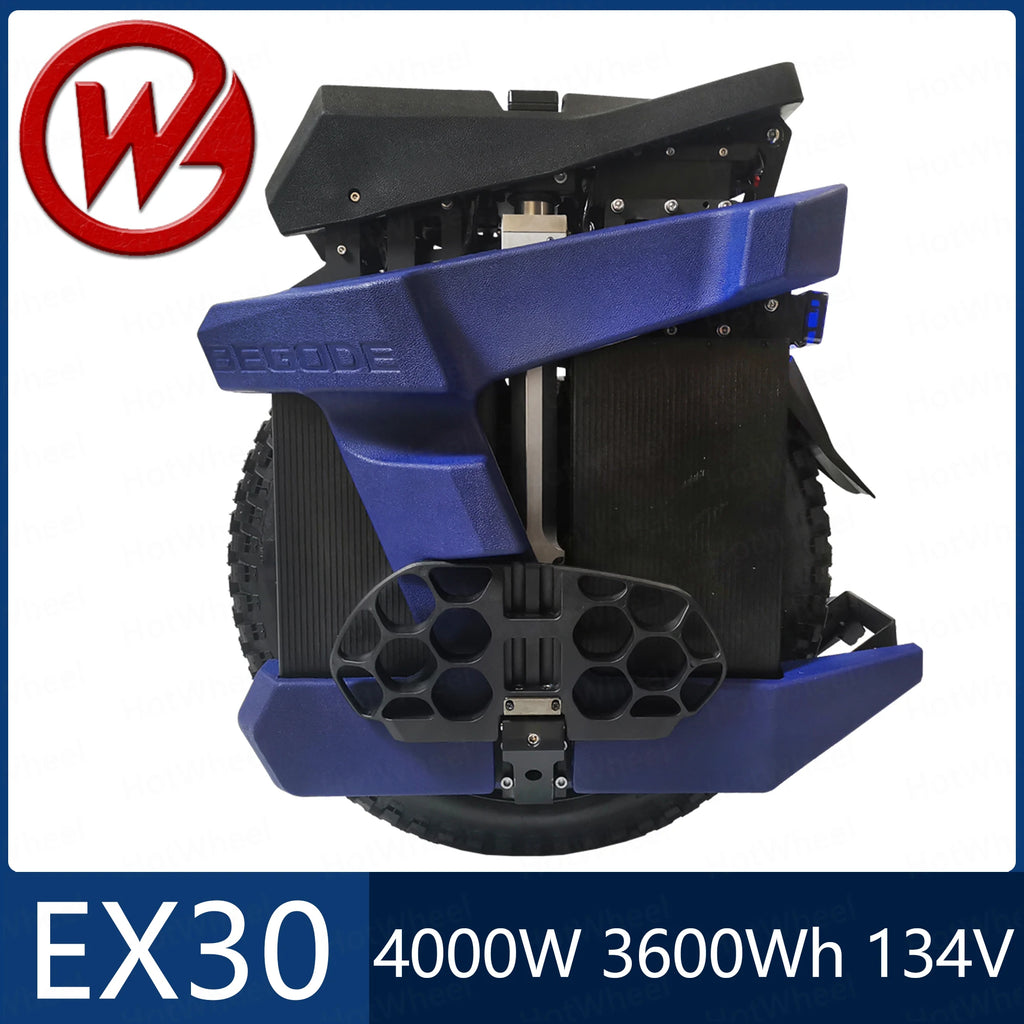 BEGODE EX30 Electric Unicycle 20inch 4000W 134.4V 3600Wh 50E 50S Suspension Travel 100mm Smart Wheel Monocycle IP65 Waterproof