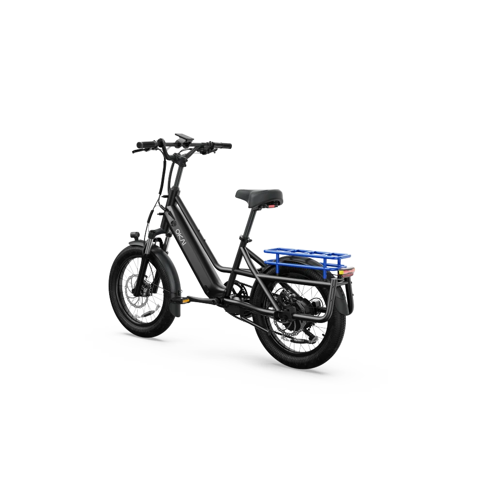 Multifunctional EB70 Kargo Fitness Step-through e-Bike w/ up to 50 miles Max Operating Range and 20 MPH Max Speed-Black