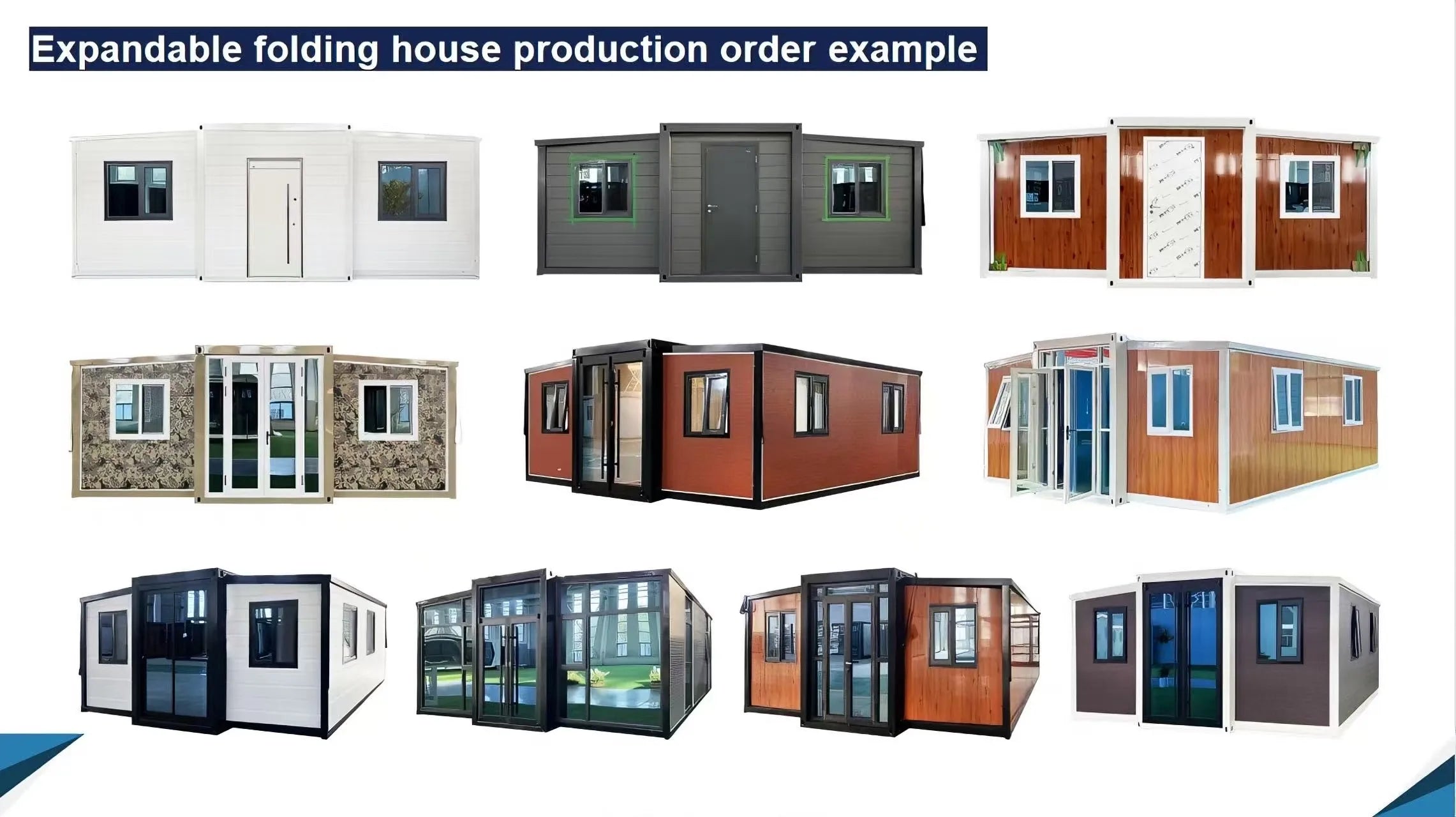 EBO Expandable Container House, Foldable Prefabricated House, Portable Modular House with Bathroom and Kitchen, Multipurpose