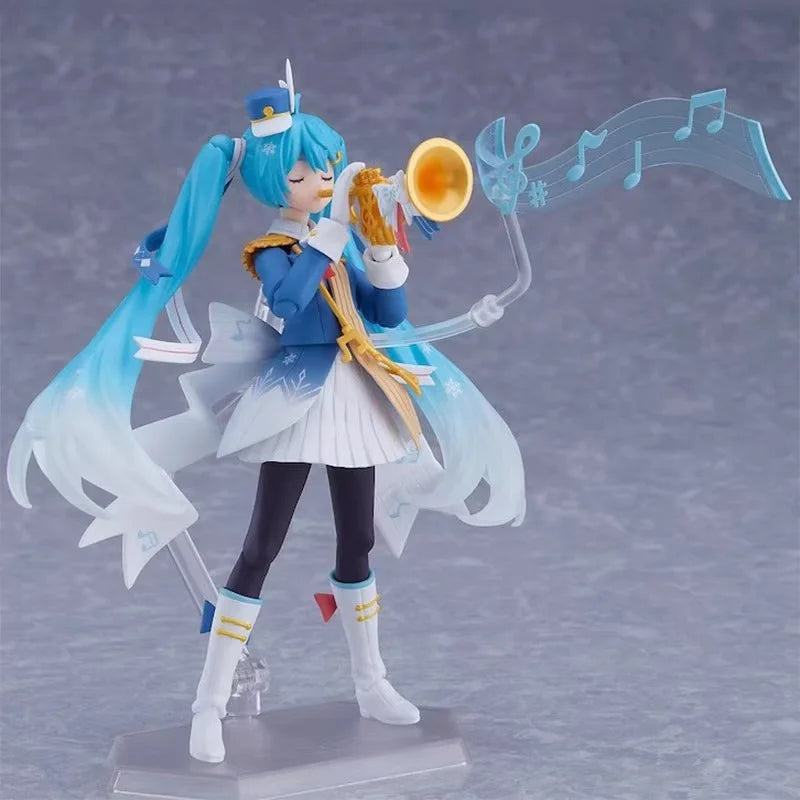 100% Original Figma EX060 Snow Miku Snow Parade Ver In Stock Anime Action Collection Figures Model Toys