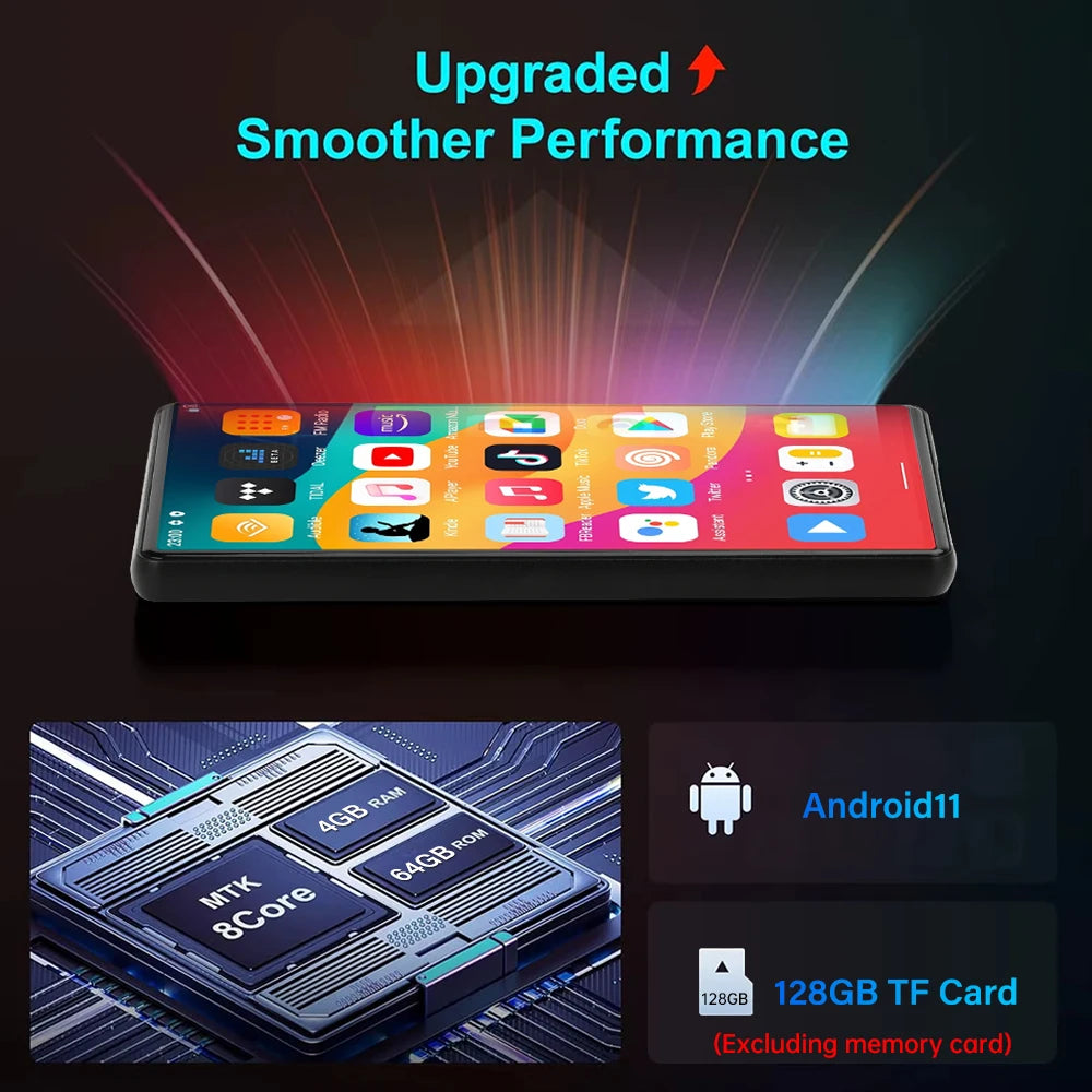 128GB Camera Mp4 Player Bluetooth Wifi Android Touch Screen Hifi Sound Music Recorder Video Mp3 Mp4 Player With Speaker FM Radio