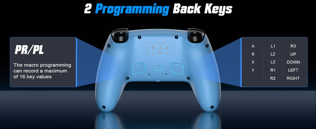Gamepad For Playstation 5 Wireless Controller PS5/PC Console Gaming With Turbo Dual Sense Vibrate Programming RGB