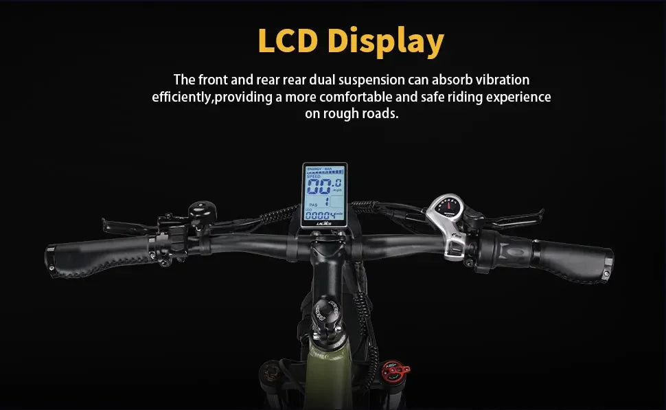 Lacros Thunder adult E-bike，750W city ebike，48V20AH Electric Bicycle，26 Fat Tire E-Mountain bike