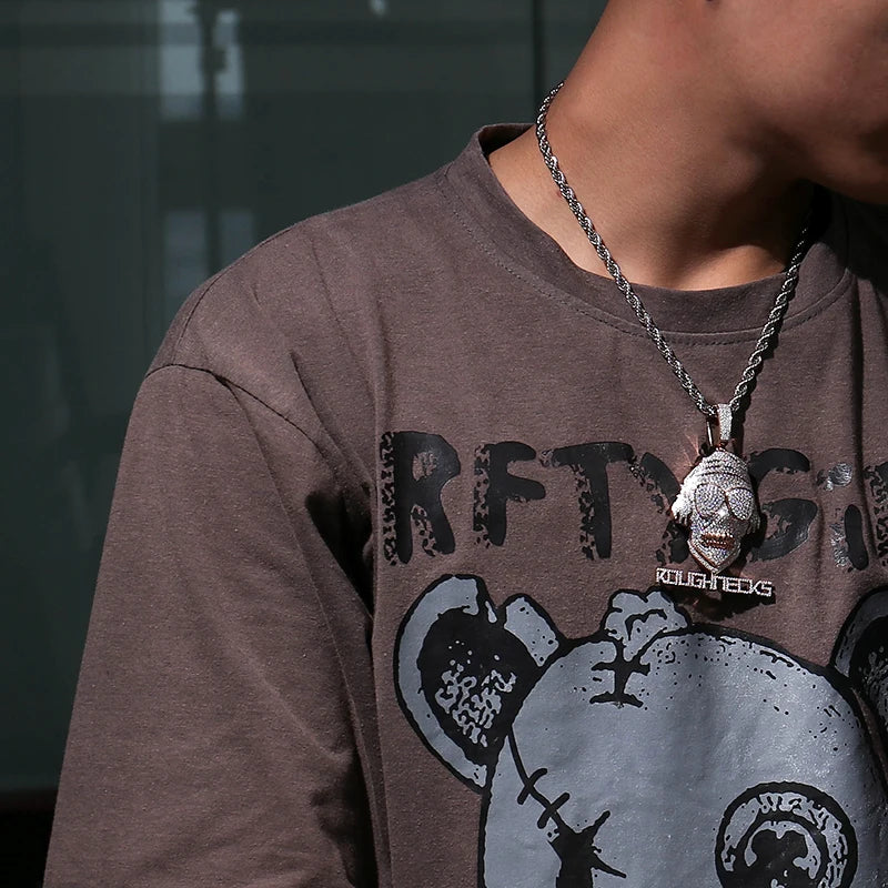 Provence 3D Man's Hip-Hop Pendant DEF/VS lab diamonds Streetwear Jewelry DIY Logo KGold Rapper Parties Accessories Custom
