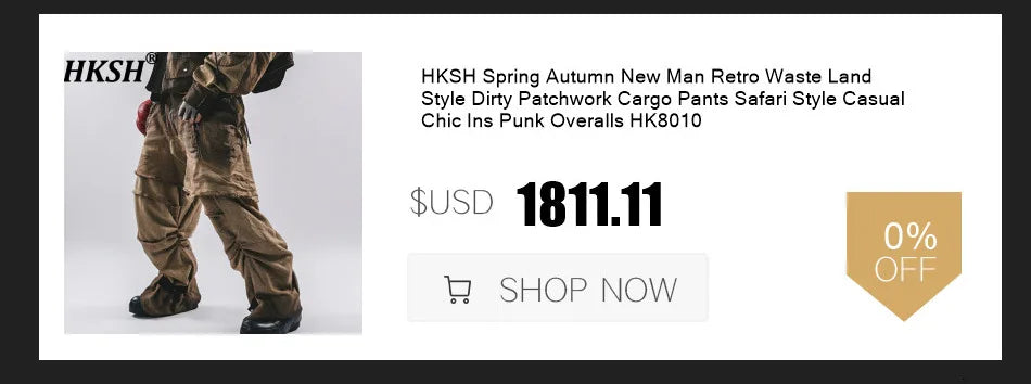 HKSH Spring Autumn New Men Tide Punk Vintage Three-Headed Dragon Denim Jacket High Street Luxury Fashion Versatile Coats HK17707