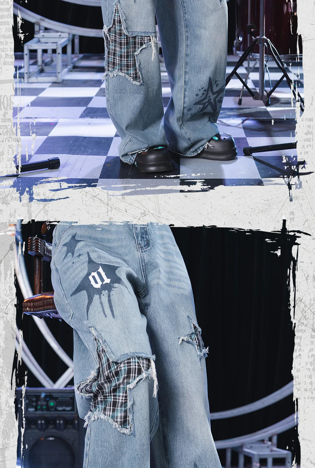 Moeyu Hatsune Miku Women Denim Trousers Jeans Pants Vocaloid Cosplay Casual Costume Woman Clothing Girl Punk Pant Streetwear