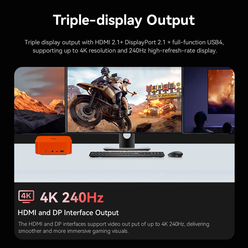 Beelink SER10 Max Mini PC AMD Ryzen AI9 HX 470 12C 24T 86TOPS Radeon 890M Gaming Desktop USB4 4K 240Hz 10G LAN AI PC 3Y Warranty