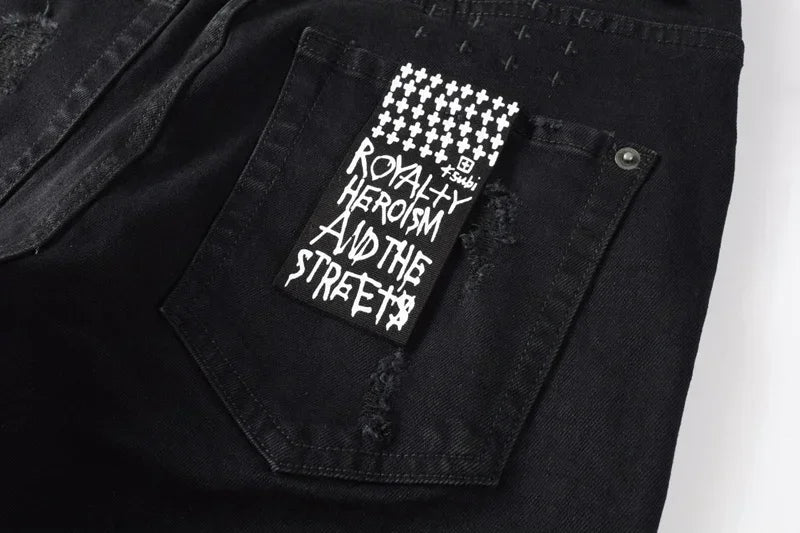 2025 KSUBI Men Personality Multi-style Low Rise Elastic Skinny Denim Pants American Style Ripped Trousers Jeans