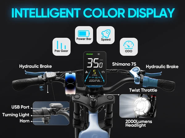 48v 1000w 1500w Retro Electric Hybrid Bike E-Bike Road Dirt E Bike Ebike Mountain Fat Tire Electric Bike