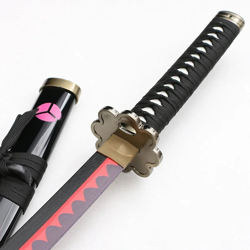104cm Zoro Katana Sandai Kitetsu Sword Wooden Ninja Blade Anime Cosplay Prop Real Size Japanese Katana Samurai Sabre Kid Toy