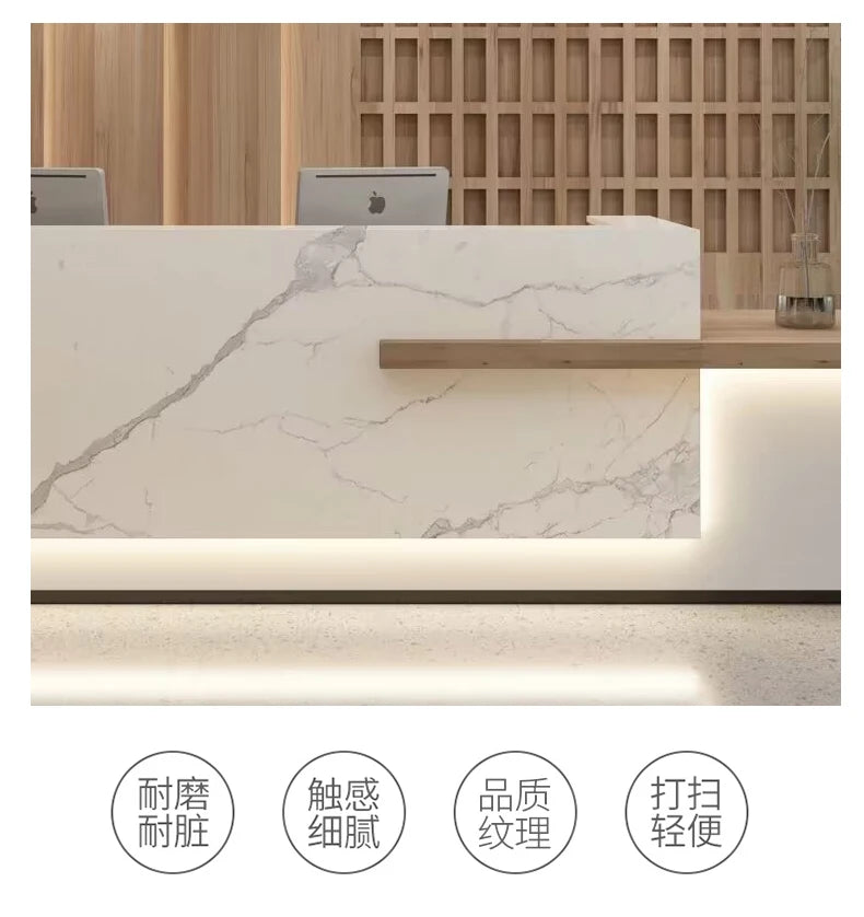 Italian Style Clothing Shop Reception Desks Hotel Luxury Beauty Salon Reception Desks Simplicity Office Furniture Recepce HBRD