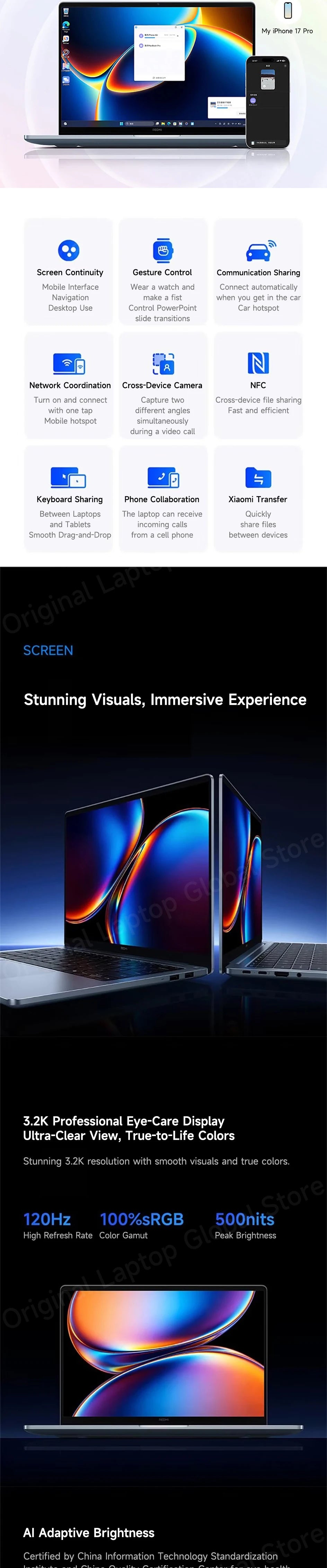 Xiaomi Redmi Book Pro 14 2026 14.6-inch 2.8K 120Hz 3rd Gen Intel® Core™ Ultra U5-325/U5-338H/X7-358H 24GB 1TB/32GB 1TB Laptop