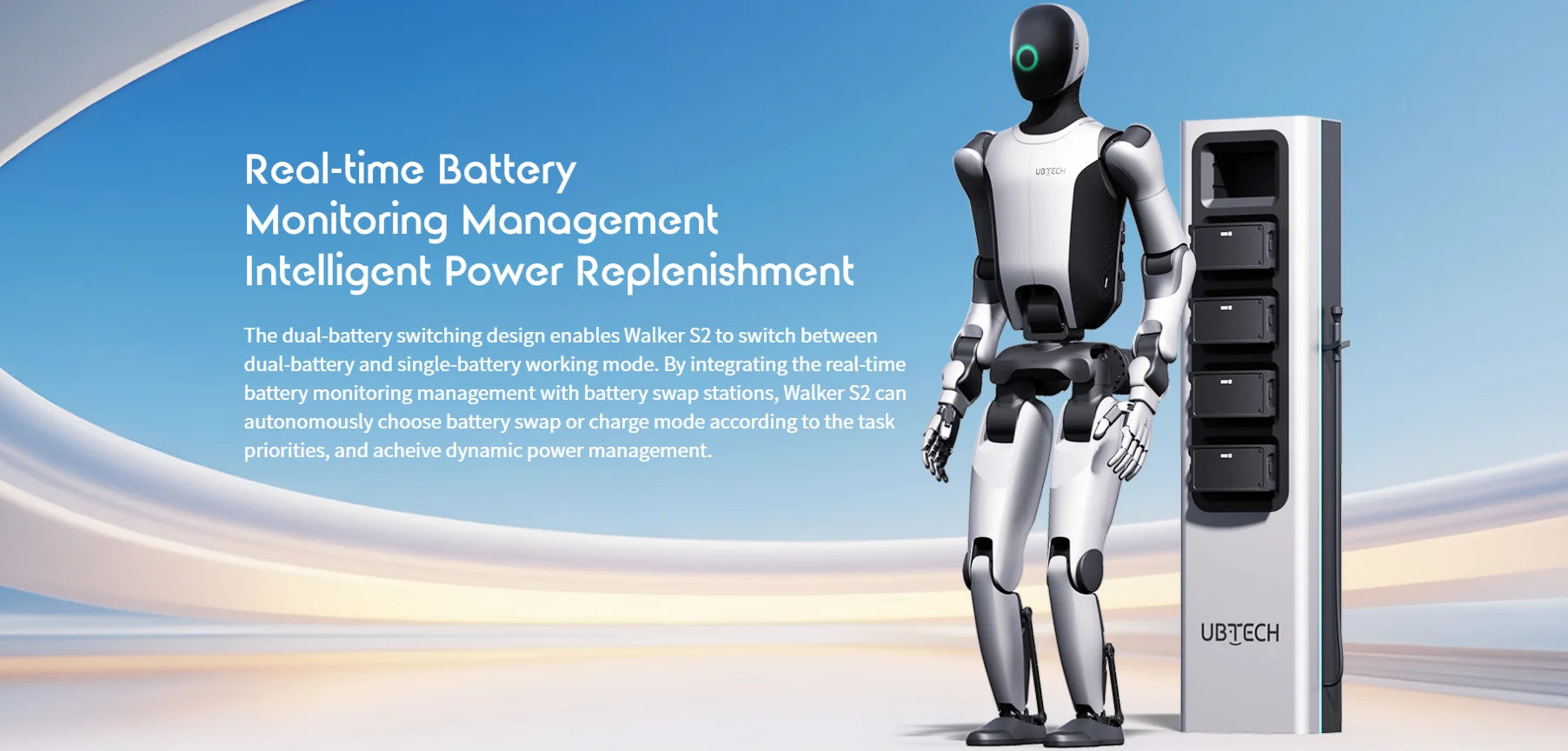 UBTECH Walker S2 Humanoid Robot | Next-Gen Industrial Robot with Auto Battery Swap