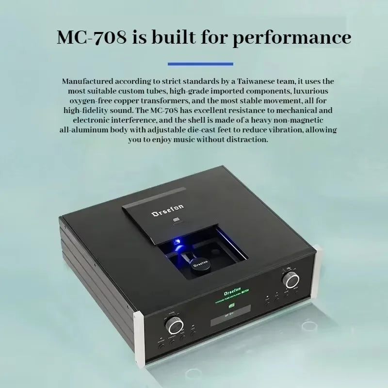 1:1 Clone Mcintosh MC708 CD Player Pure Bile Vacuum Tube 12AX7 HiFi PCM1794 Lossless Dual Decoding RCA/XLR Output