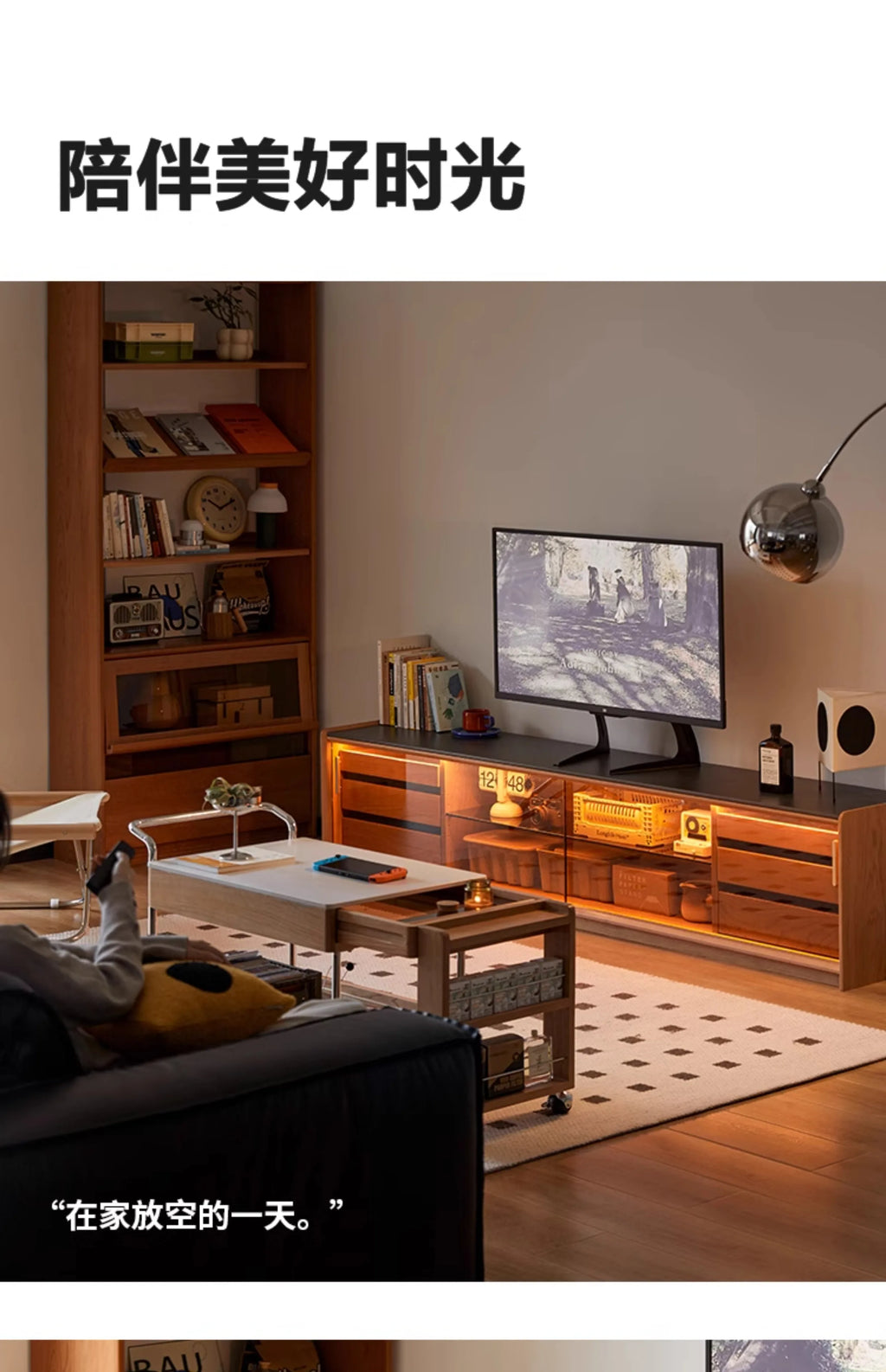 E136  Storage Universal Tv Stand Modern Nordic Organizer Luxury Modern Tv Cabinet Living Room Led Mueble Para Televisor Furnitur