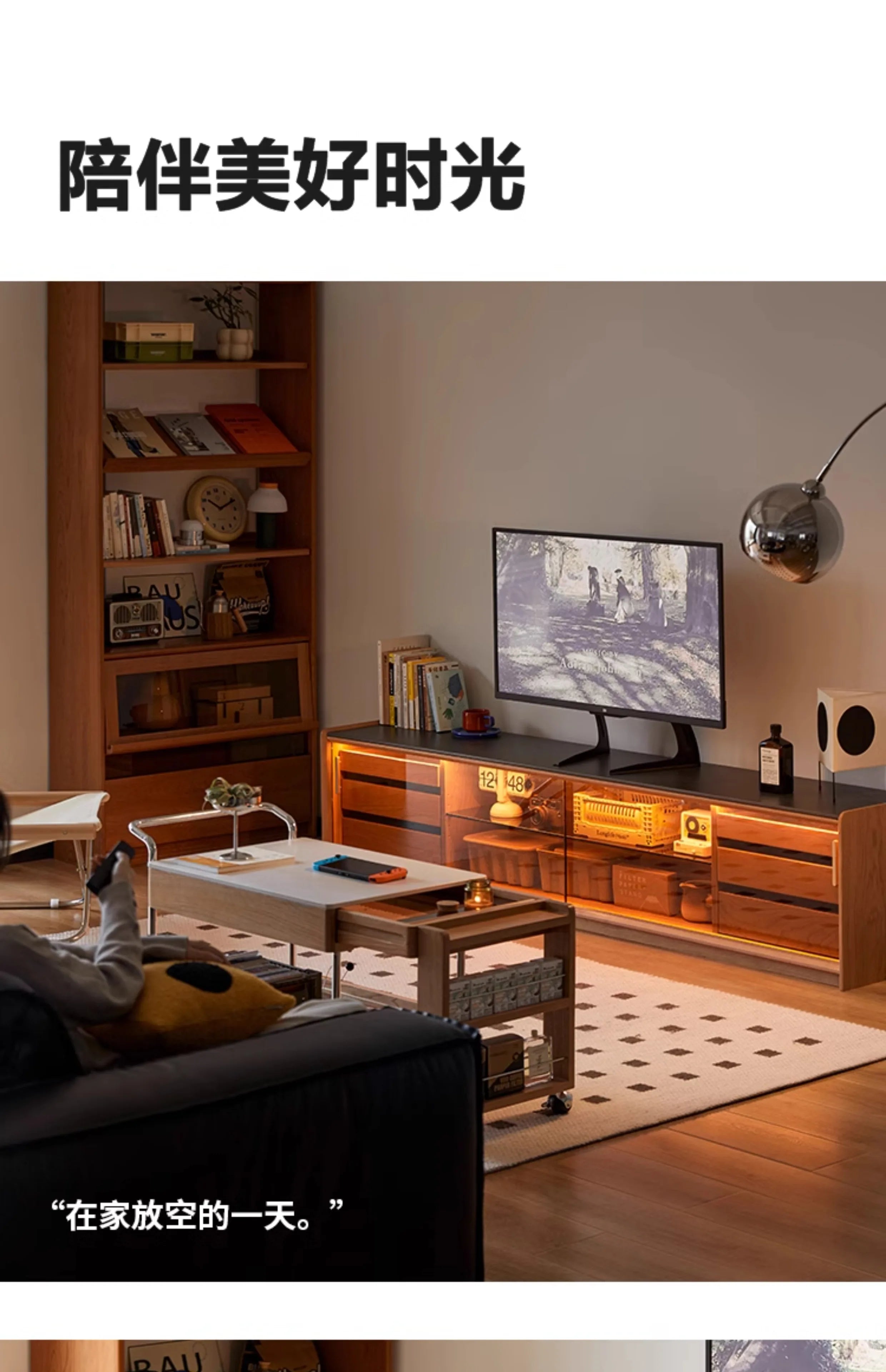 E136  Storage Universal Tv Stand Modern Nordic Organizer Luxury Modern Tv Cabinet Living Room Led Mueble Para Televisor Furnitur