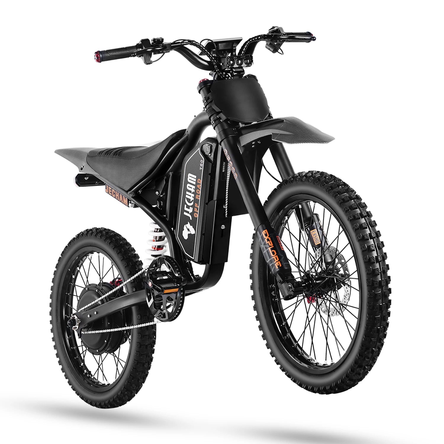 JECHAM QF200 Electric Bike For Adult 3000W Mountain Off-Road Motorcycle 60V 32Ah Battery 19*3.0 Inch Fat Tire E-bike Bicycle