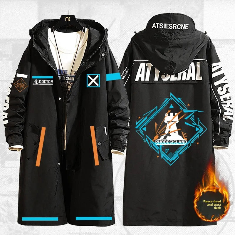 Tomorrow's Ark Game Doctor Blade Nearby Windbreaker Anime Mid-Length Jacket Unisex Youthful Polyester Fiber Zipper Closure