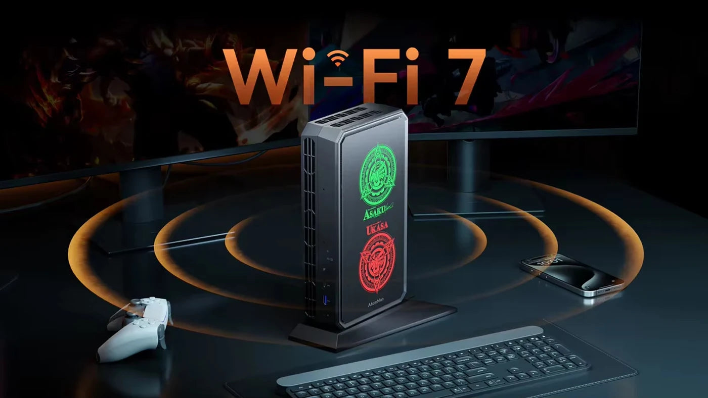 Fashion AtomMan G7 PT Gaming Desktop Computer AMD Ryzen 9 7945HX AMD Radeo RX7600M XT DDR5 Minisforum Dedictate Office Mini PC