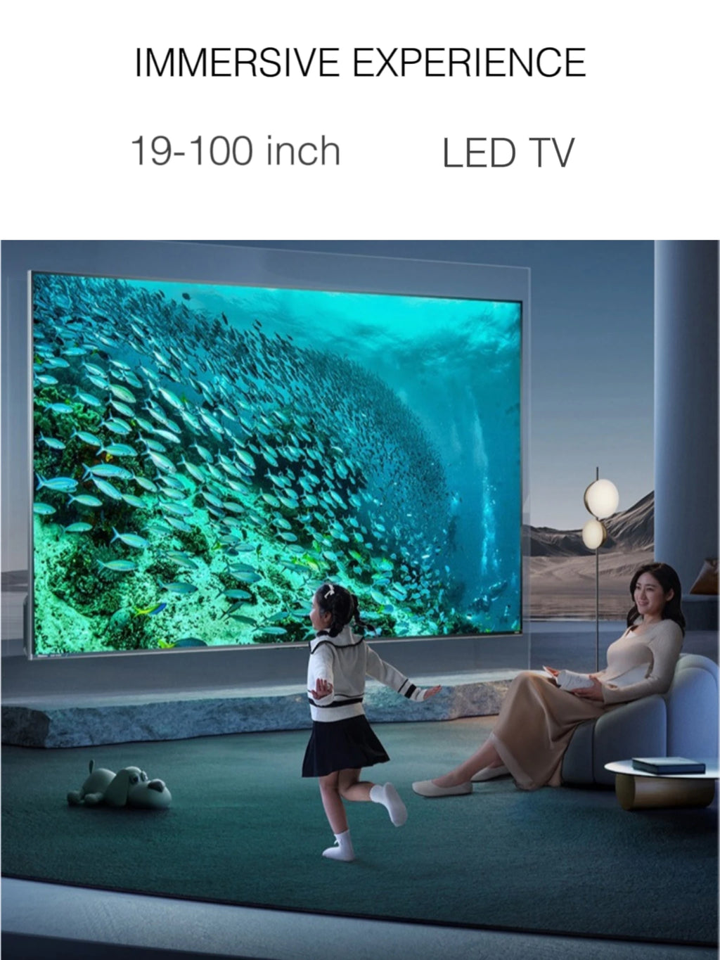 High-Definition 4K LED Smart TV Multi-Functional For Home Theaters Hotels Android System LAN Interface 32-80 Inch Screen Sizes