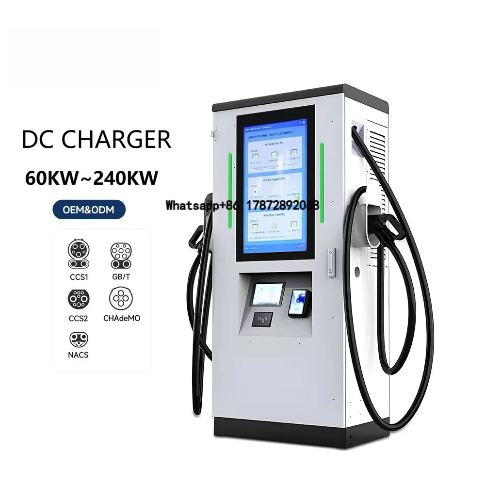 Advertising Screen DC EV Charger 60kw80kw120kw160KW240kw360kw CCS2 EV DC Charging Pile Electric Vehicle Car Charger