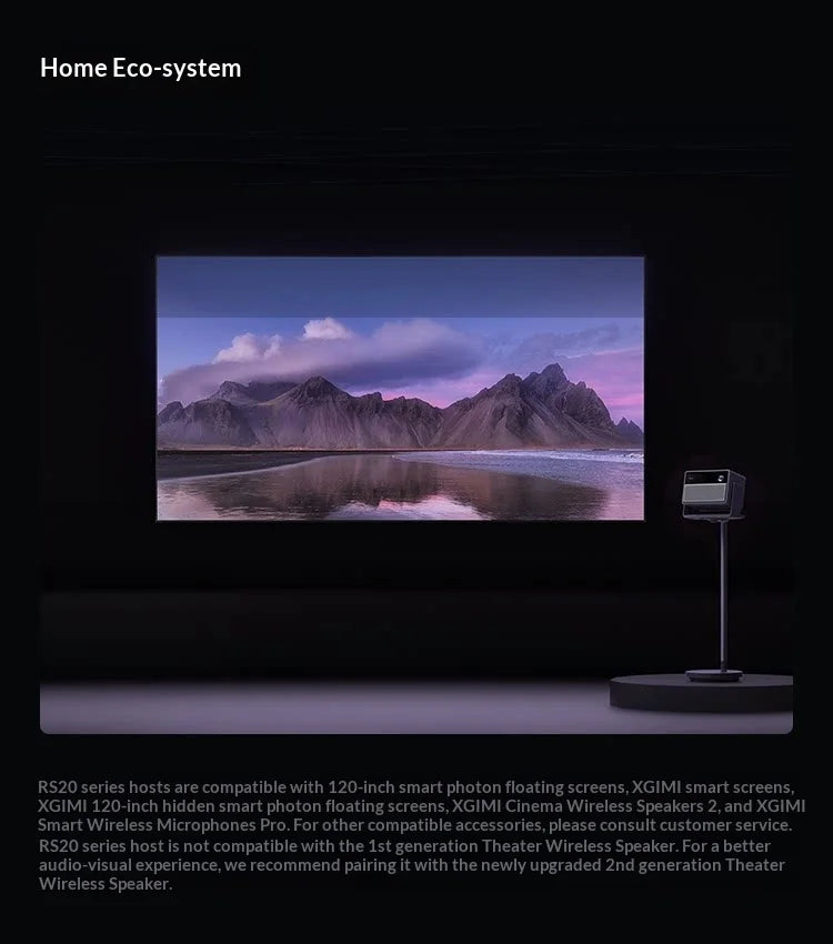 XGIMI RS 20 Projector Triple Laser 3200 ISO Dolby HDR10 IMAX 20000：1 Contrast Projectors Intelligent Obstacle Avoidance