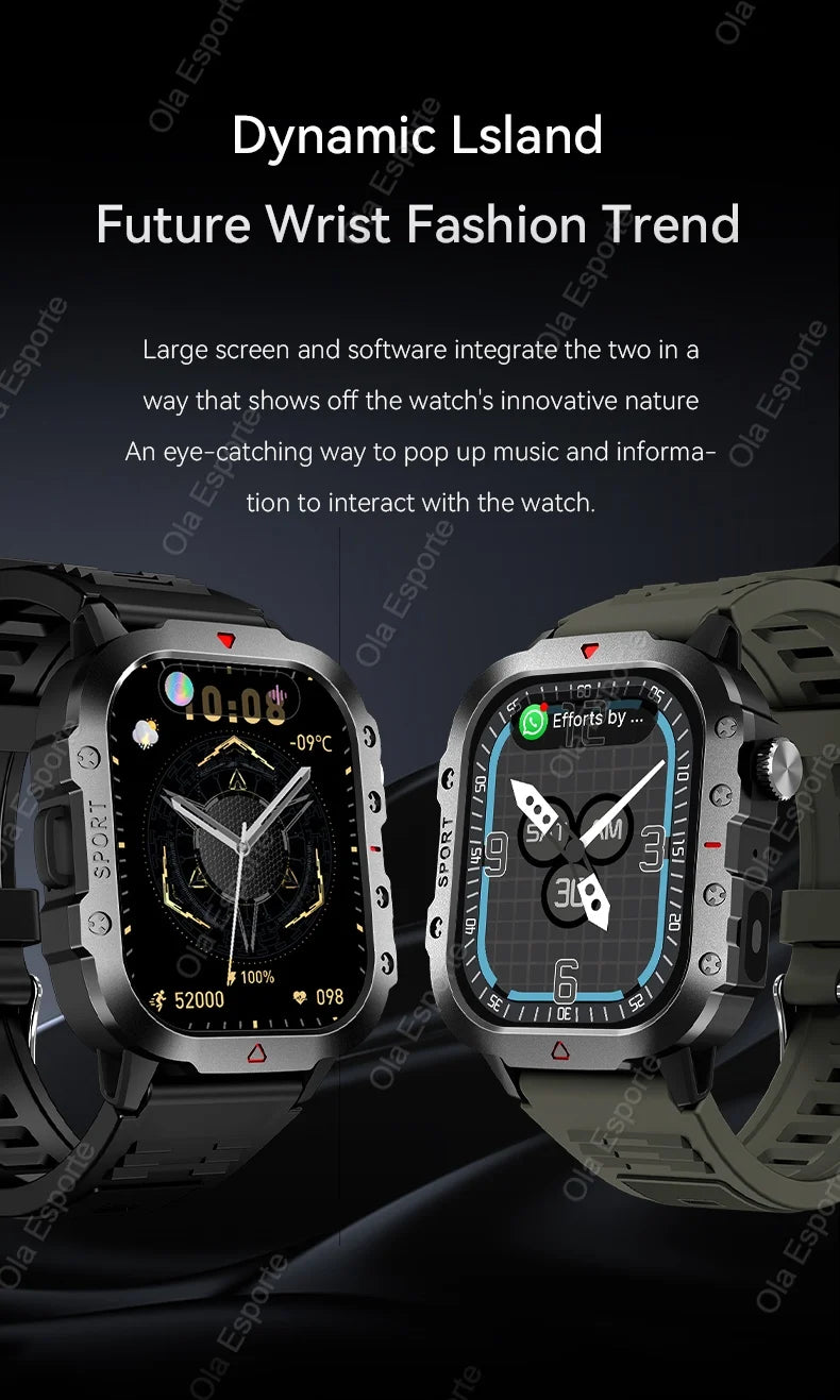 2026 New SmartWatch Men For Women Militray Outdoor GPS Tracker Sport Watches Heart Rate Sleep Waterproof Smart Watch IOS Android