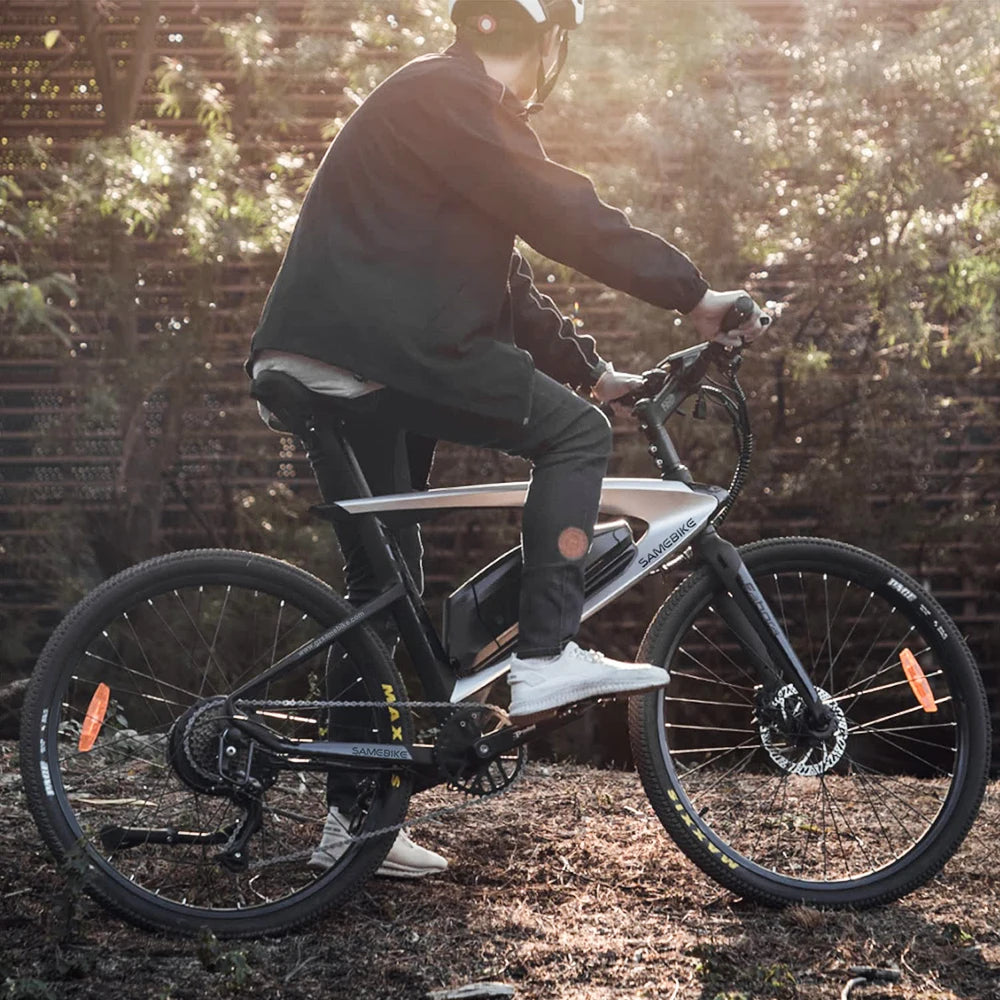 26" Carbon Fiber Electric Mountain E-Bike 500W 15Ah  Speed 48V Down Tube Battery Rear Hub Motor Road Bikes