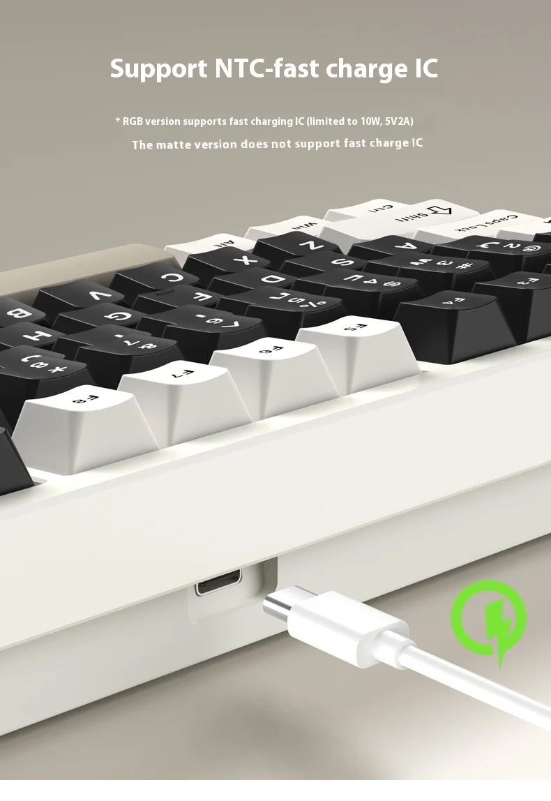 In Stock RAINY75 Mechanical Keyboard Hot-swap Aluminium Alloy Tri Mode RGB GASKET Gaming Keyboards Laptop Accessories custmgifts