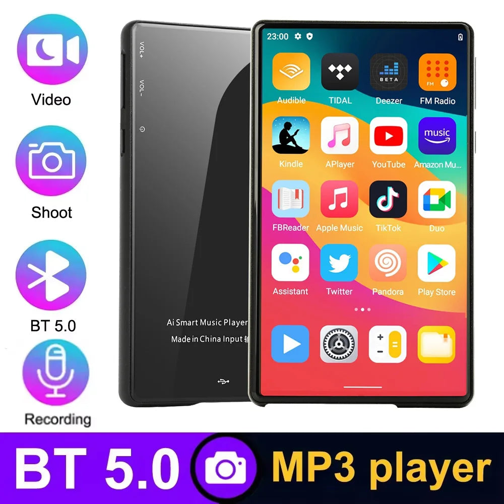 128GB Camera Mp4 Player Bluetooth Wifi Android Touch Screen Hifi Sound Music Recorder Video Mp3 Mp4 Player With Speaker FM Radio