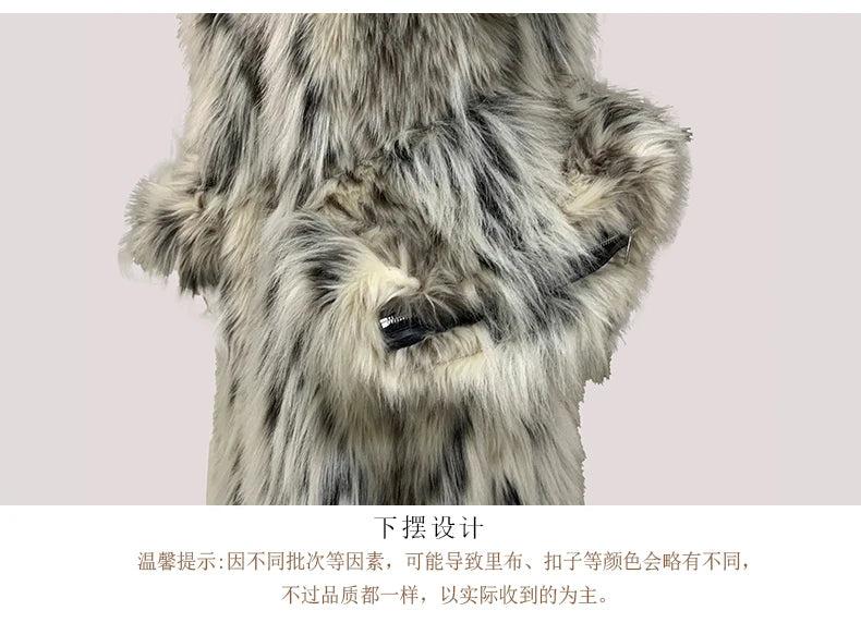 Mauroicardi Winter Long Colorful Multicolored Thick Warm Hairy Fluffy Faux Fur Wide Leg Pants Men Runway Fashion Streetwear 2025