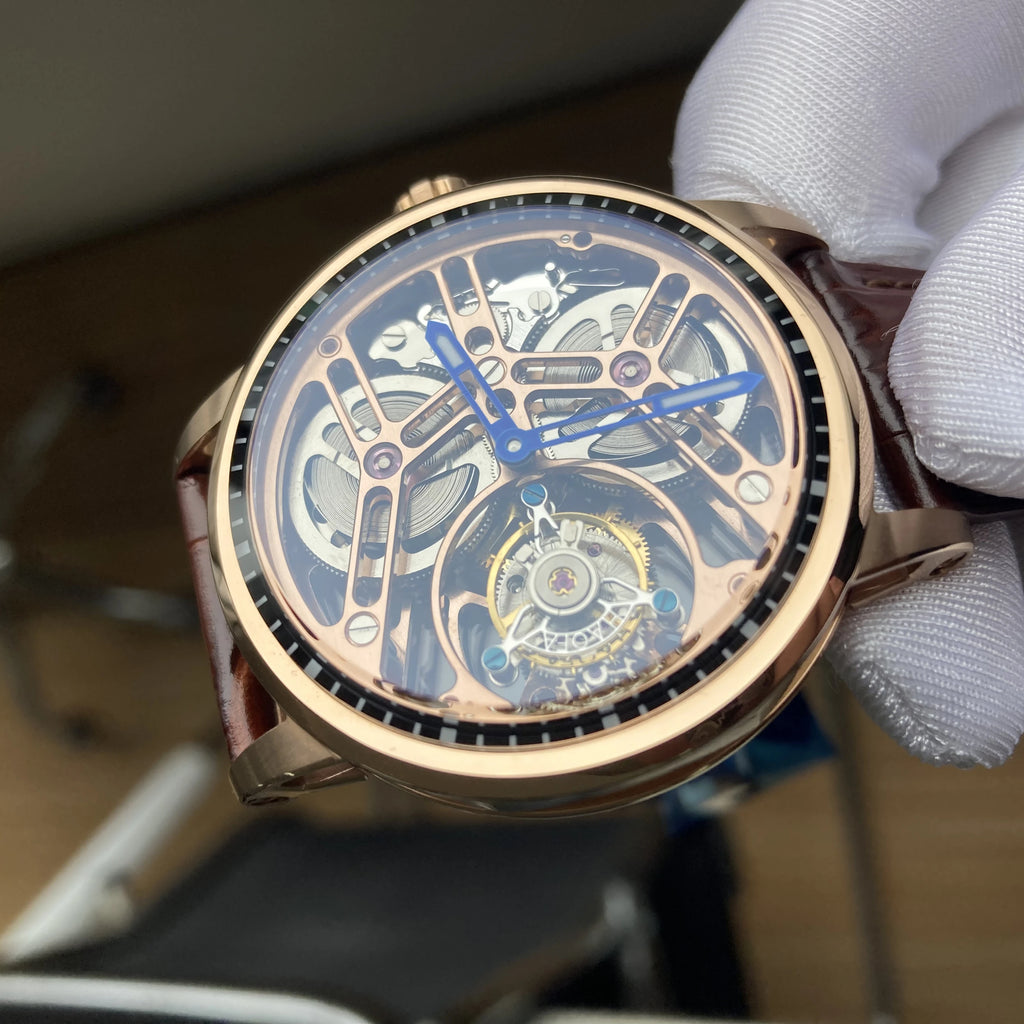 Haofa Manual Tourbillon Mechanical Watches For Men Waterproof Skeleton Luxury Sapphire Flying Tourbillon Movement Men Watch 1940