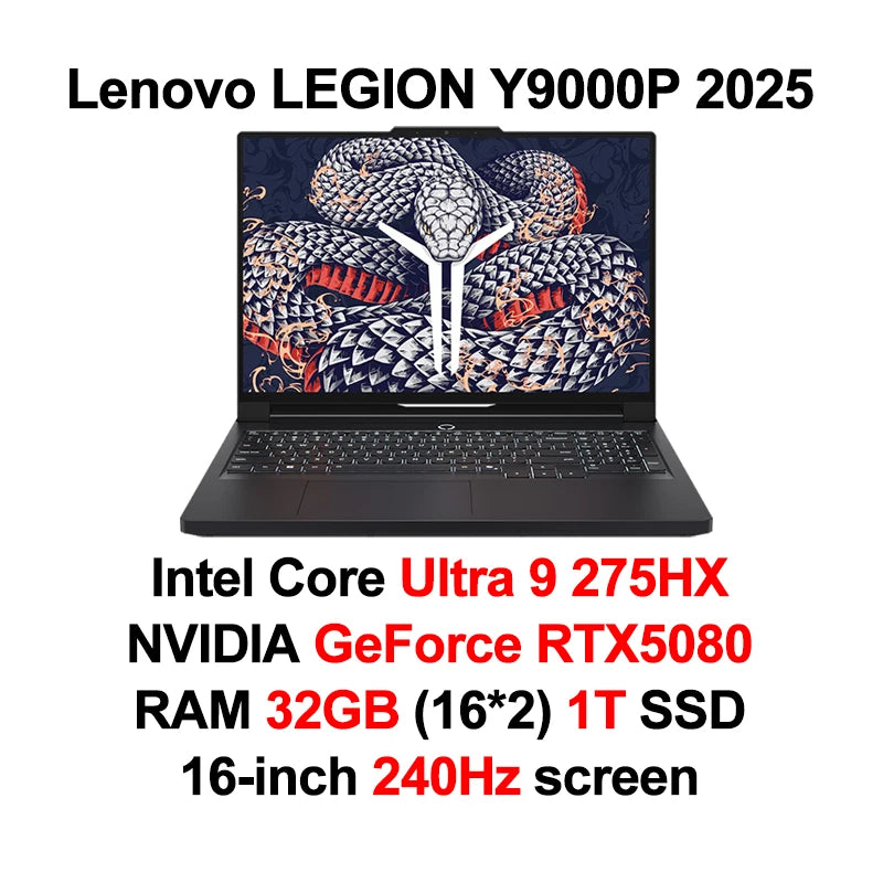 2025 Lenovo LEGION Y9000P E-sports Gaming Laptop Ultra 9 275HX GeForce RTX 5070 /5080 RAM 32GB 1T SSD 16-inch Gaming Notebook PC
