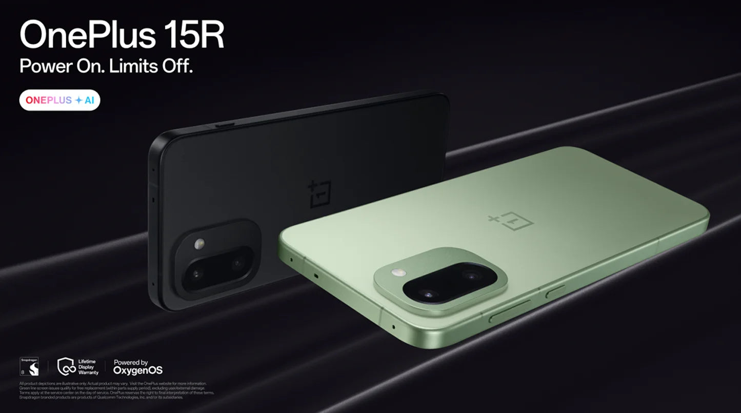 World Premiere OnePlus 15R Global Version Smartphone Snapdragon 8 Gen 5 7400mAh Battery 165Hz Display IP68 IP69