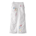 2025 Spring Summer New Retro Cartoon Anime Print Women's Trousers Original Design Loose Slimming Straight Casual Pants Ladies