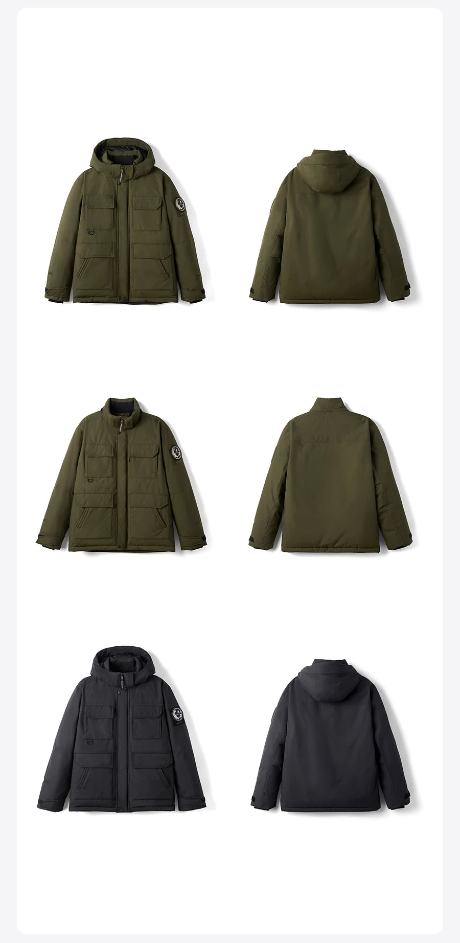 SIMWOOD 2026 Spring Winter New 90% White Goose Down Coats Men Warm Hooded Outdoor Water-repellent Quality Jackets