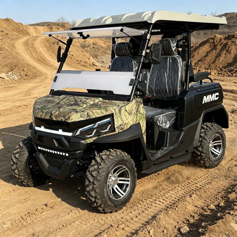 4WD Brand New Utility Vehicle Hunting UTV 4 Seater Golf Car Buggy 10KW 72V Lithium Battery Club Car Off Road Electric Golf Cart