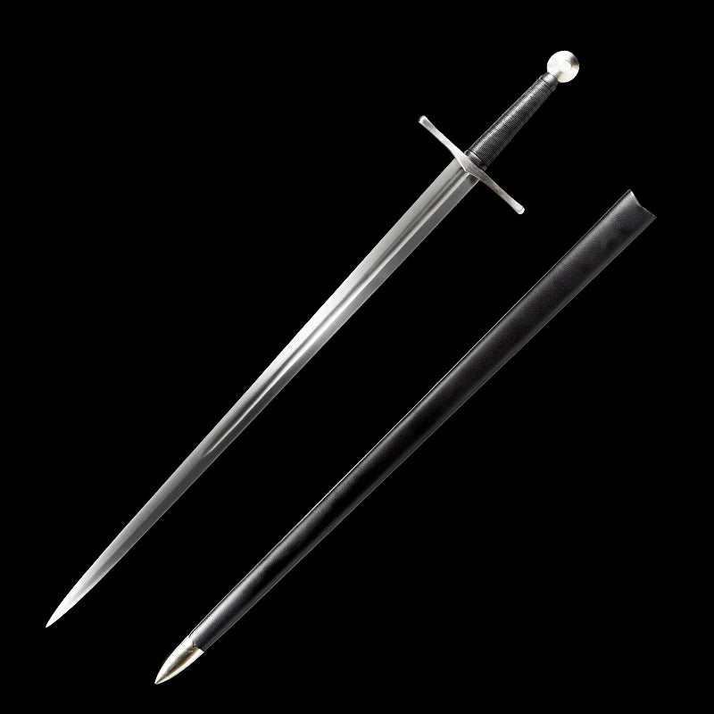 Replica Medieval Sword Handmade Sword, European Style, Wooden Sheath, Spring Steel Full Tang Blade,Arming / Knightly Sword