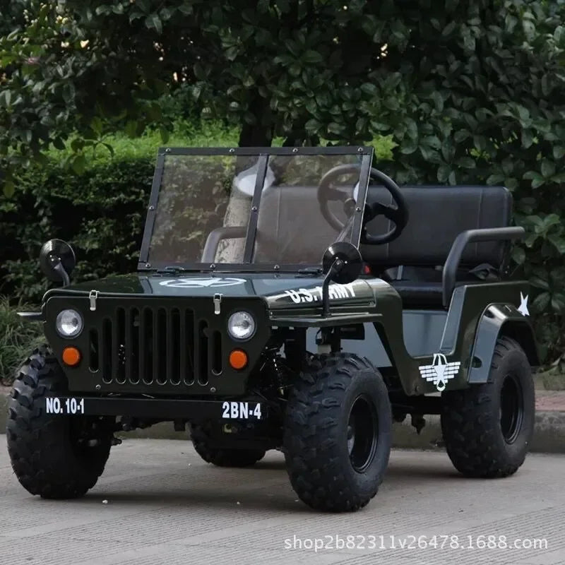Electric Sightseeing Tour Car Adult Kart Four Wheels Off-Road Motorcycle ATV Farmer Car Racing