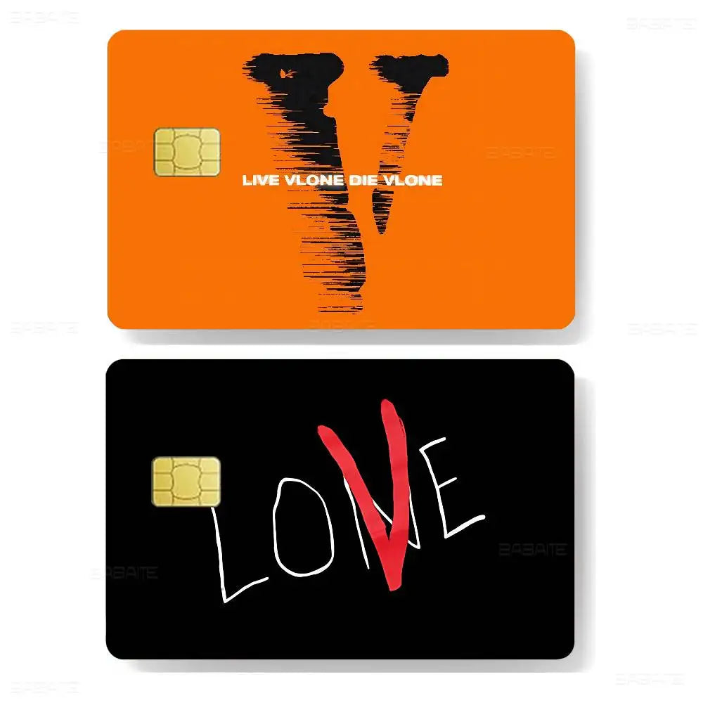 Fashion Trend VLONE Anime Cartoon Sticker Film Skin For Credit Card Debit Bank Bus Card