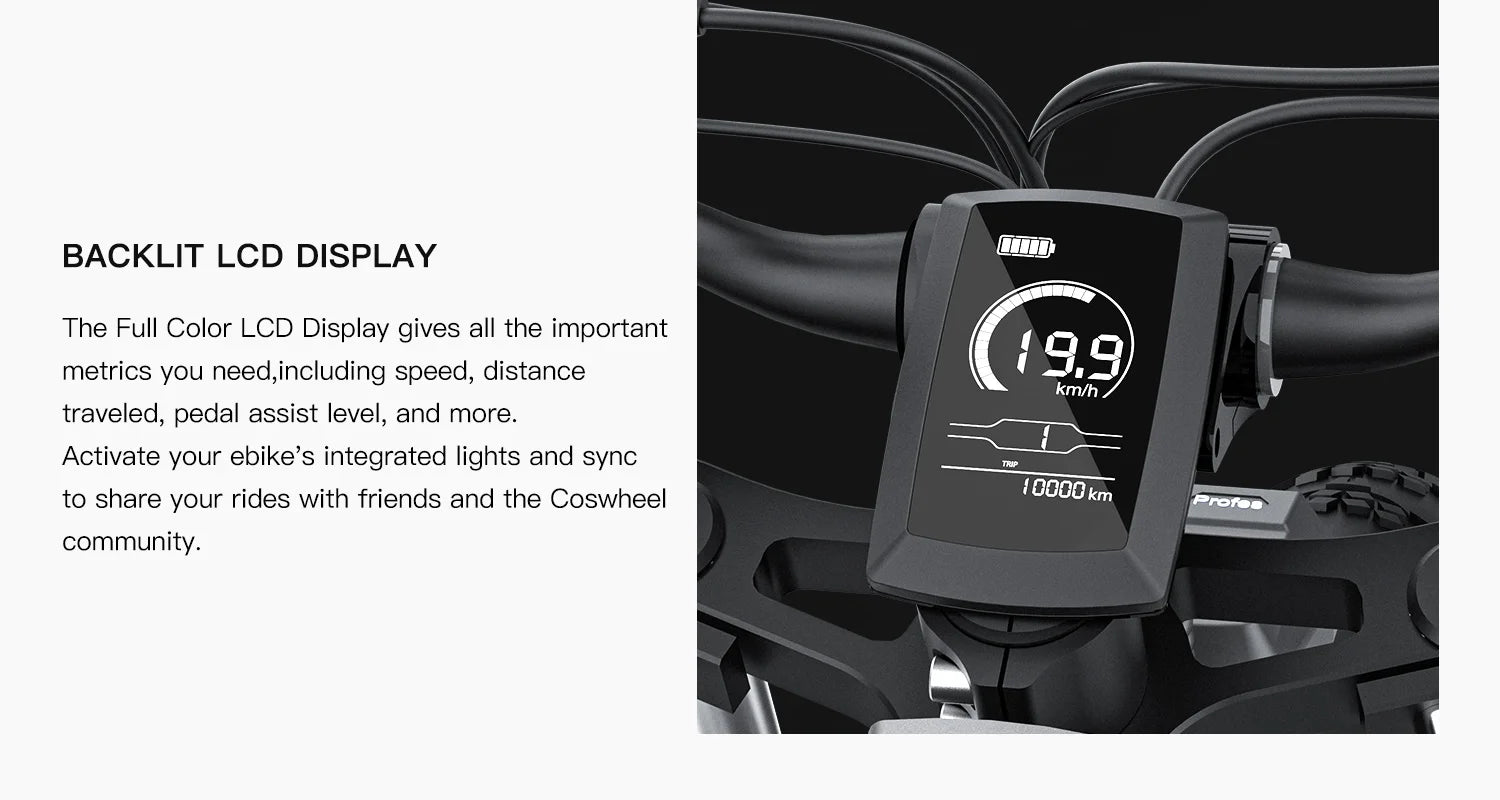 COSWHEEL T26 Electric Bicycle 1500W Ebike Powerful motor 48V25AH lithium battery adult Electric Bike 26*4 Inch Fat Tire E-bike