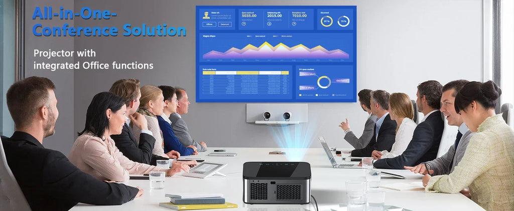 XIWBSY 1000ANSI Android Projector 25000 Lumens 4K AutoFocus/Keystone Projector Office Video Home Theater Portable Beamer Outdoor