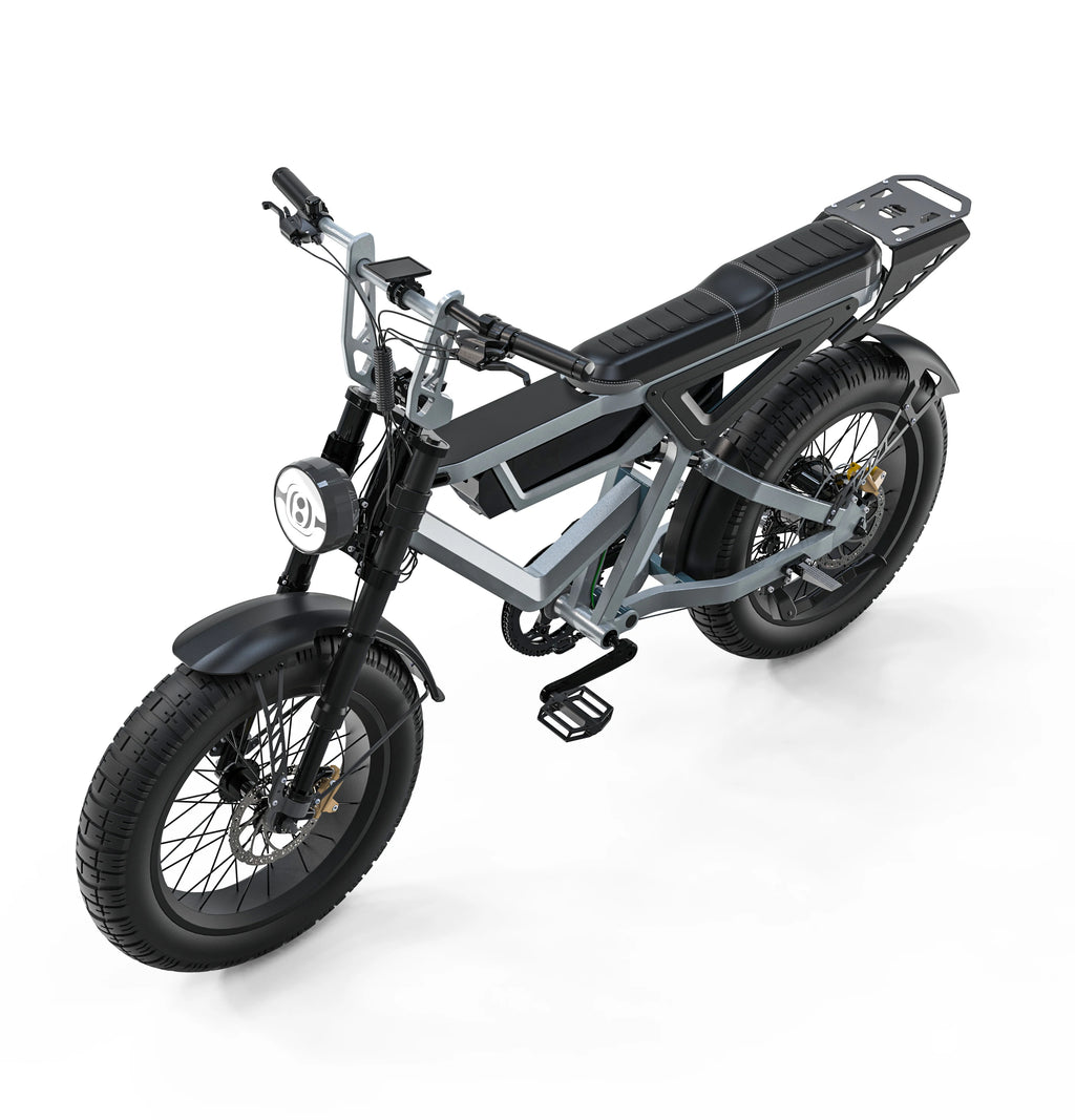 SXLL Custom Logo 20-Inch Fat Tire Electric Bike 1000W Stock Scrambler Moped with Air Shock 48v Lithium Battery for Urban Commuti