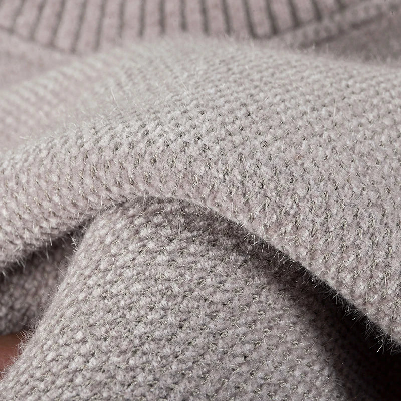 Luxury brand men's round neck knitted sweater fashion cartoon embroidery comfort warm plush autumn winter casual golf pullover