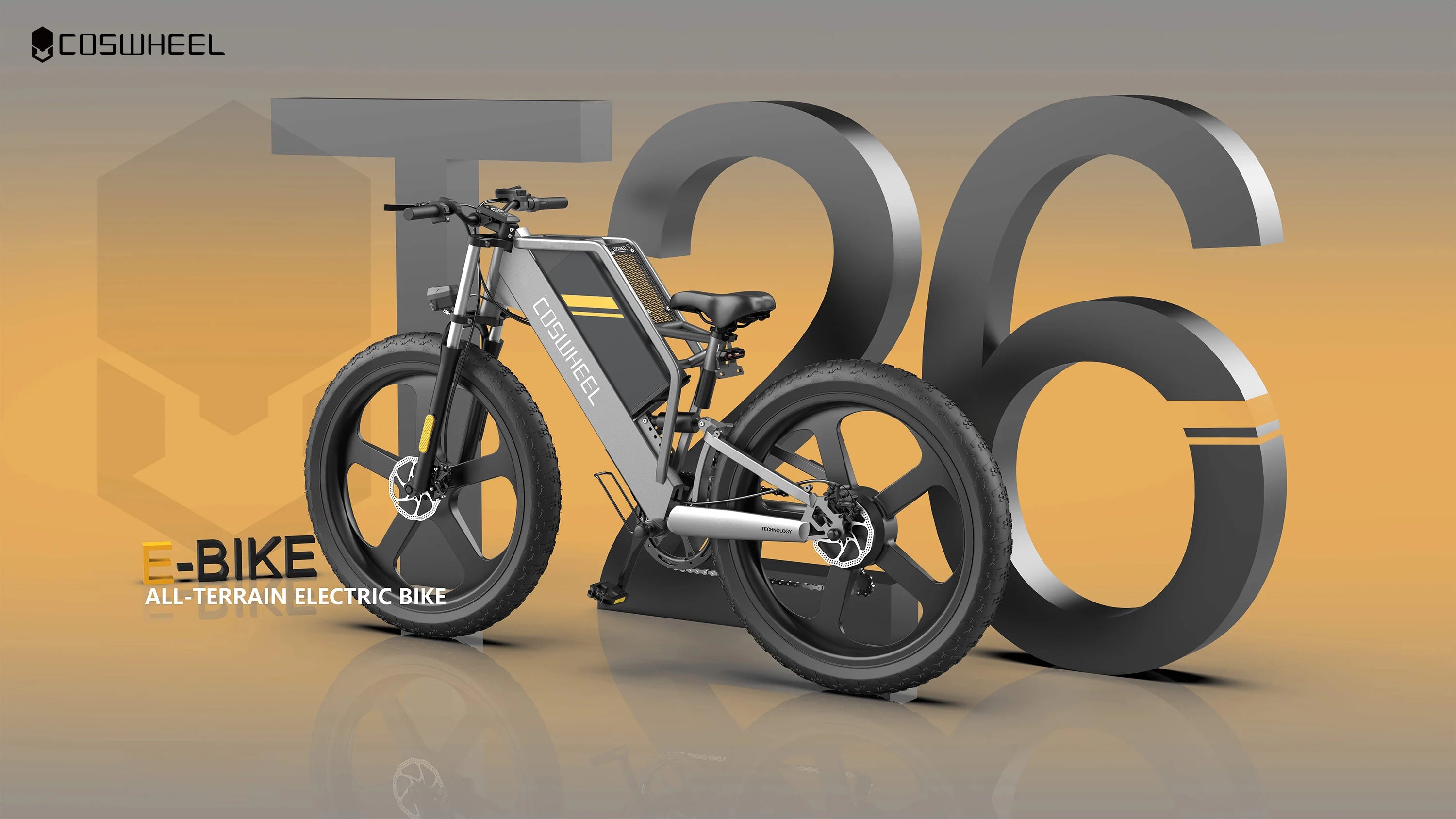 COSWHEEL T26 Electric Bicycle 1500W Ebike Powerful motor 48V25AH lithium battery adult Electric Bike 26*4 Inch Fat Tire E-bike